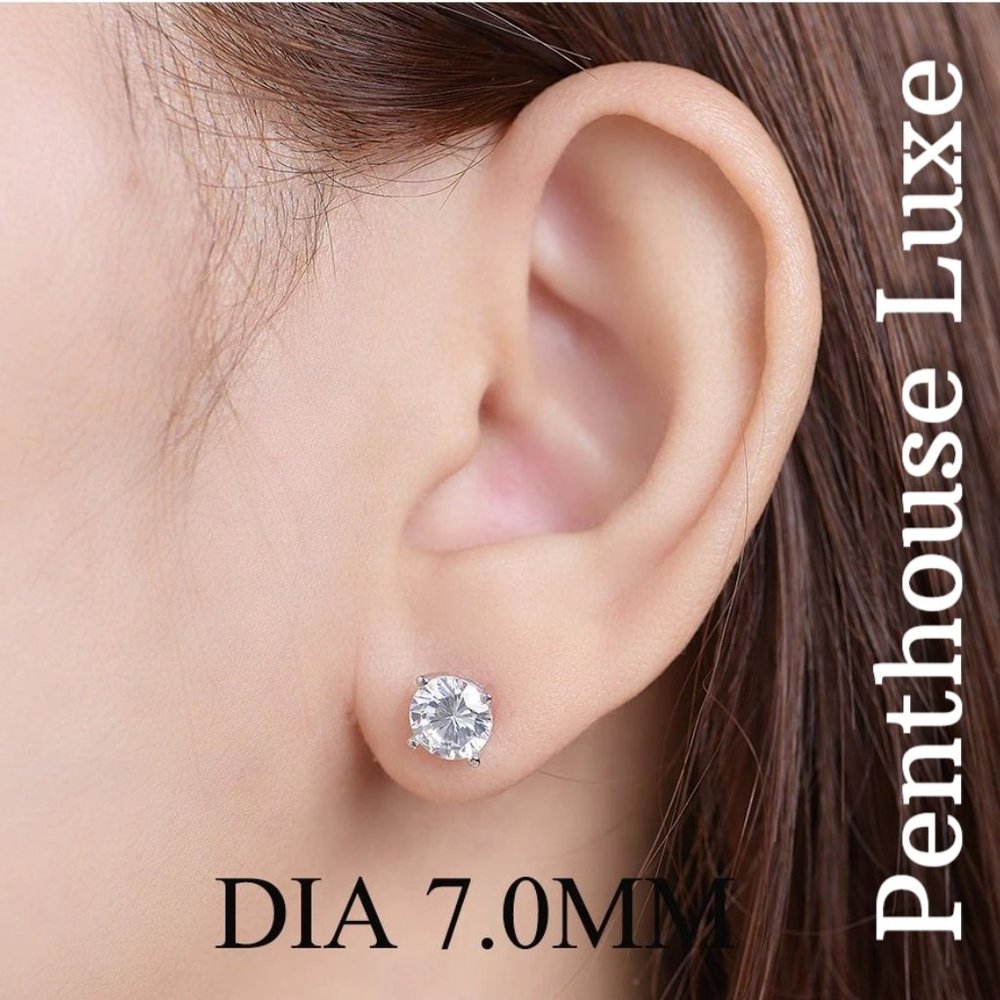 SOLID 925 Sterling Silver Hypoallergenic Stud Set - Picture 5 of 8